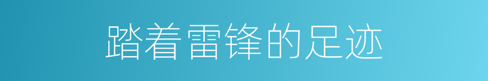 踏着雷锋的足迹的同义词