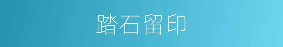踏石留印的意思