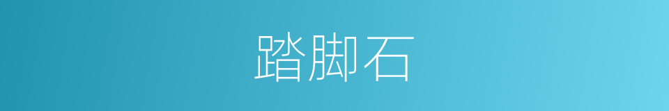 踏脚石的意思