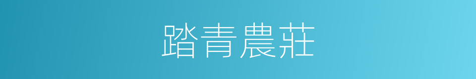 踏青農莊的同義詞