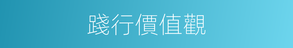 踐行價值觀的同義詞