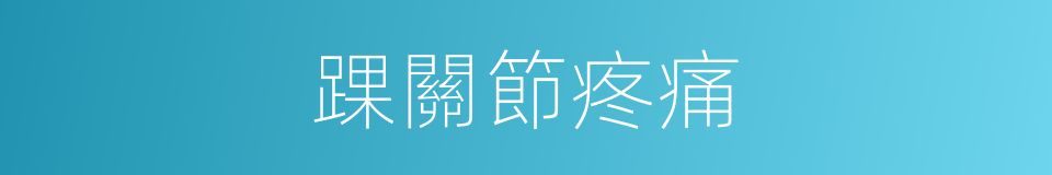踝關節疼痛的同義詞