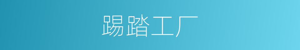 踢踏工厂的同义词