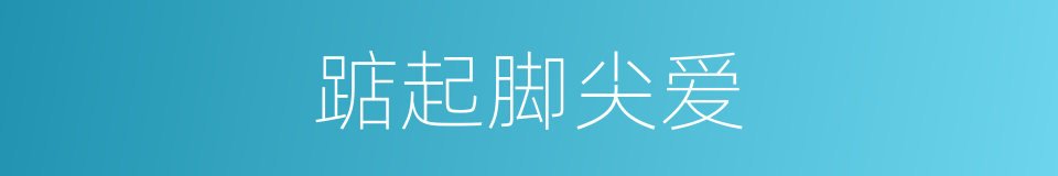 踮起脚尖爱的同义词