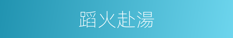 蹈火赴湯的意思