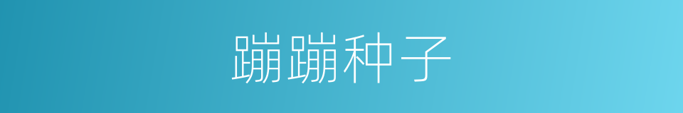 蹦蹦种子的同义词