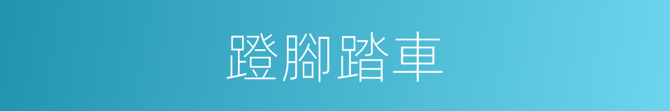 蹬腳踏車的同義詞