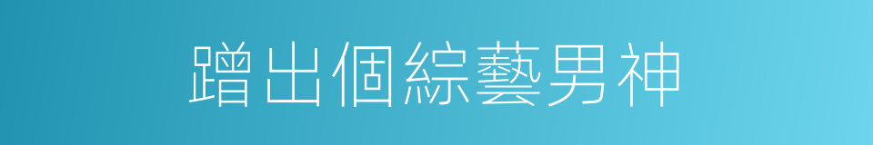 蹭出個綜藝男神的同義詞