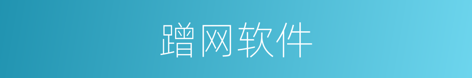 蹭网软件的同义词