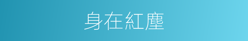 身在紅塵的同義詞