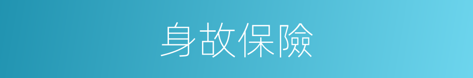 身故保險的同義詞