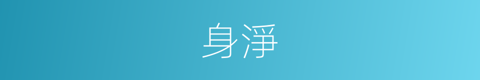 身淨的同義詞