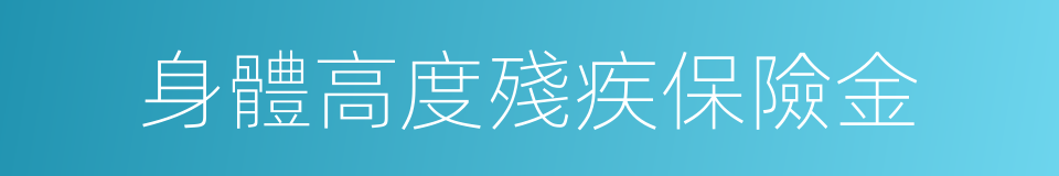 身體高度殘疾保險金的同義詞