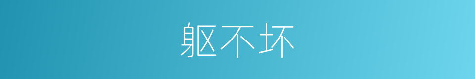 躯不坏的同义词