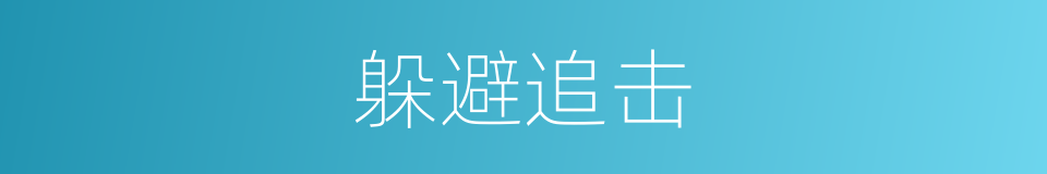 躲避追击的同义词