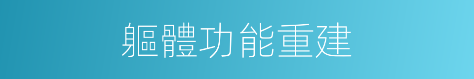 軀體功能重建的同義詞