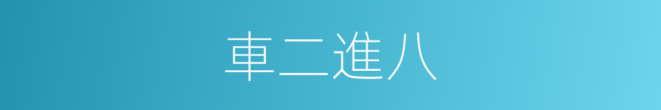 車二進八的同義詞