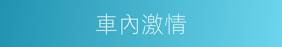 車內激情的同義詞