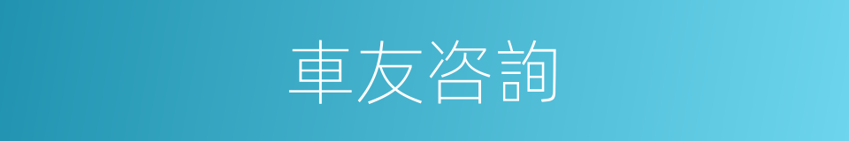 車友咨詢的同義詞