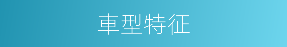 車型特征的同義詞
