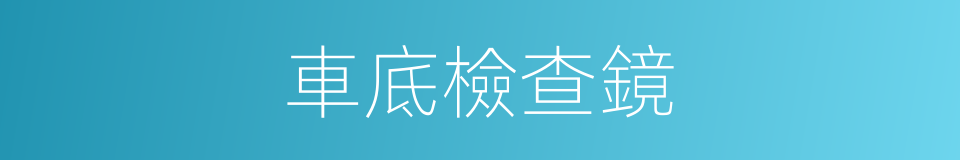 車底檢查鏡的同義詞