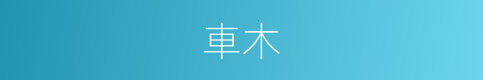 車木的同義詞