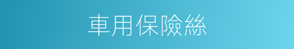 車用保險絲的同義詞