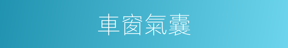 車窗氣囊的同義詞