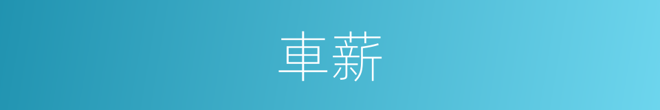 車薪的同義詞