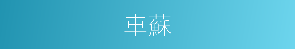 車蘇的同義詞