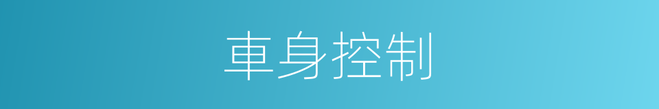 車身控制的同義詞