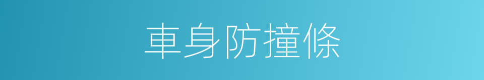 車身防撞條的同義詞