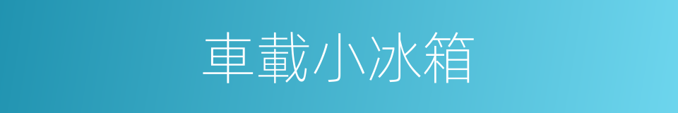 車載小冰箱的同義詞