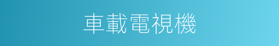 車載電視機的同義詞