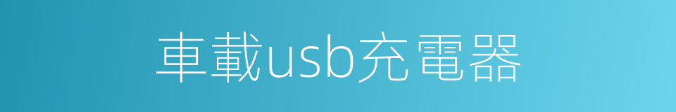 車載usb充電器的同義詞