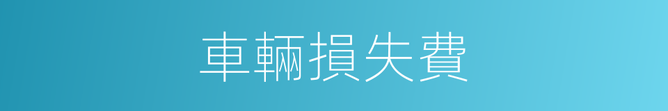 車輛損失費的同義詞