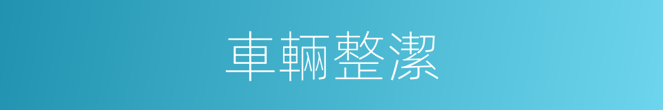 車輛整潔的同義詞