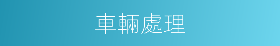 車輛處理的同義詞