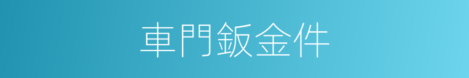 車門鈑金件的同義詞