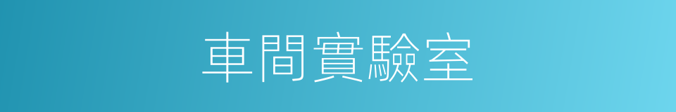 車間實驗室的同義詞