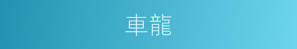 車龍的意思