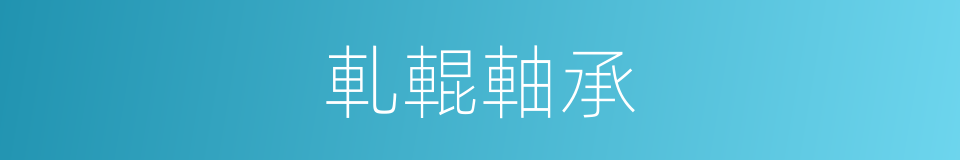 軋輥軸承的同義詞
