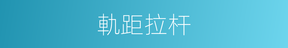 軌距拉杆的同義詞