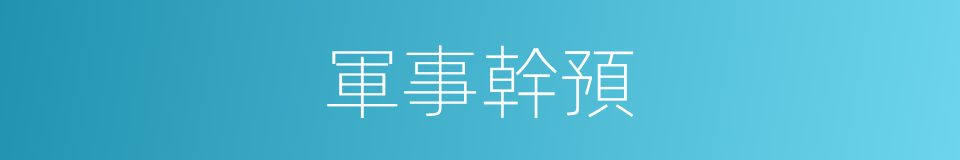 軍事幹預的同義詞