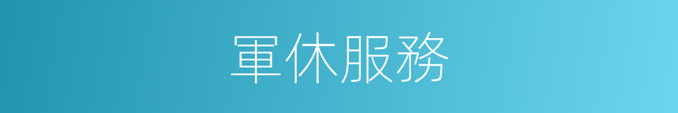 軍休服務的同義詞
