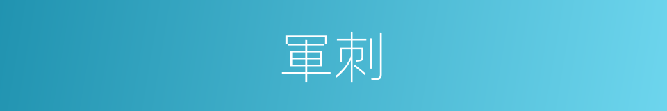軍刺的同義詞