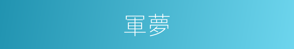 軍夢的同義詞