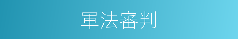 軍法審判的同義詞