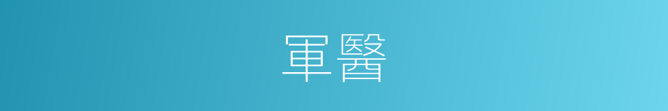 軍醫的意思