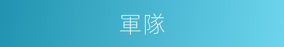 軍隊的意思